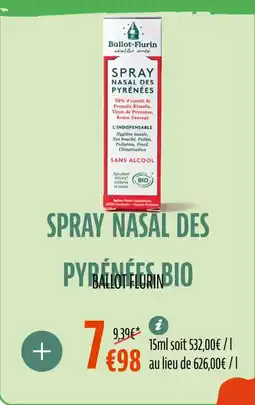 La Vie Claire Spray nasal des pyrénées bio offre