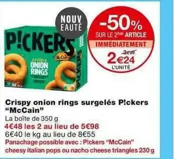 Monoprix Crispy Onion Rings Surgelés P!ckers offre