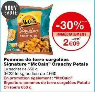 Monoprix Pommes De Terre Surgelées Signature offre