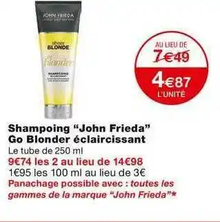Monoprix Shampoing offre