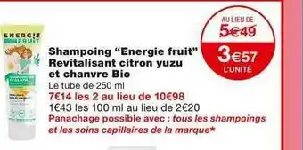 Monoprix Shampoing offre