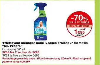 Monoprix Nettoyant Ménager Multi-usages Fraîcheur Du Matin offre