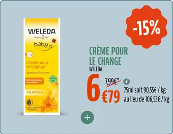 La Vie Claire Crème pour le change weleda offre