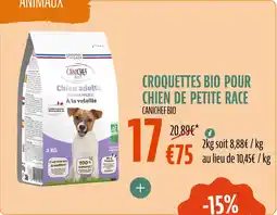 La Vie Claire Croquettes bio pour chien de petite race canichef bio offre