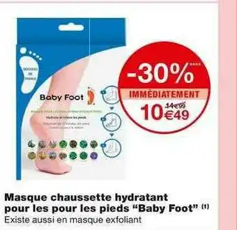 Monoprix Masque Chaussette Hydratant Pour Les Pieds offre