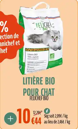 La Vie Claire Litière bio pour chat felichef bio offre