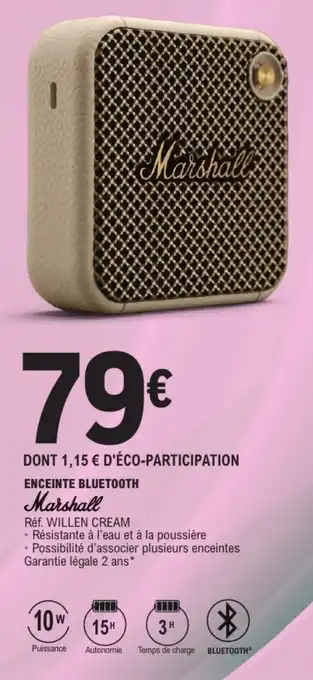 E.Leclerc MARSHALL Enceinte bluetooth offre