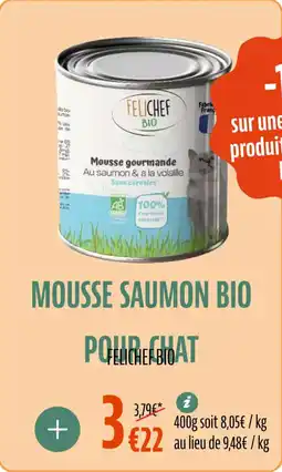 La Vie Claire Mousse saumon bio pour chat felichef bio offre