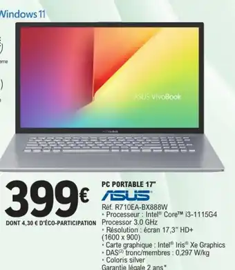 E.Leclerc ASUS Pc portable 17" offre