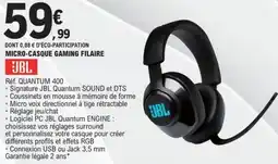 E.Leclerc JBL Micro-casque gaming filaire offre