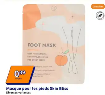 Action Masque pour les pieds Skin Bliss offre