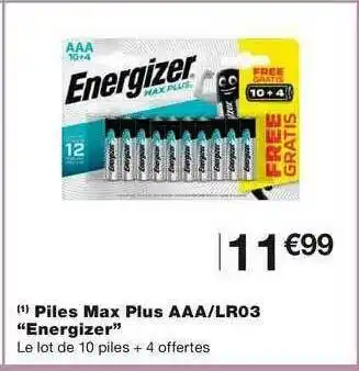 Monoprix Piles Max Plus Aaa-lr03 offre