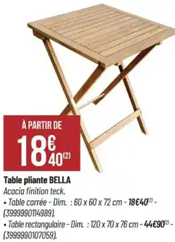 Bricorama Table pliante BELLA offre