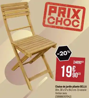 Bricorama Chaise de jardin pliante BELLA offre