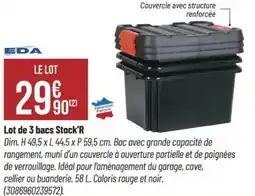 Bricorama Lot de 3 bacs Stock'R offre