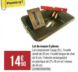 Bricorama Lot du maçon 5 pièces offre