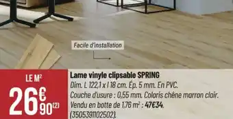 Bricorama Lame vinyle clipsable SPRING offre