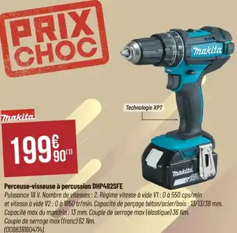 Bricorama Perceuse-visseuse à percussion DHP482SFE Makita offre