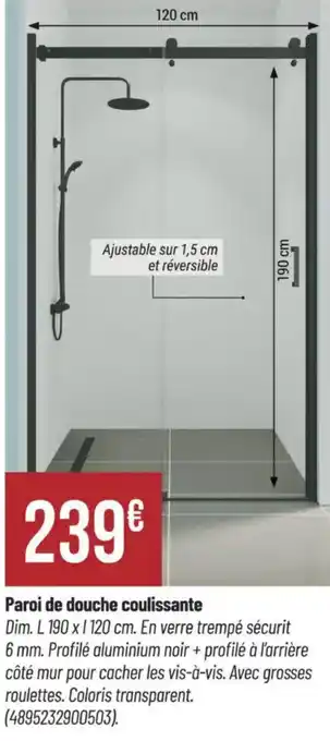 Bricorama Paroi de douche coulissante offre