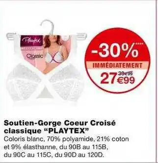 Monoprix Soutien-gorge Cœur Croisé Classique offre