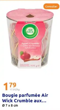 Action AIR WICK Bougie parfumée Crumble aux. offre