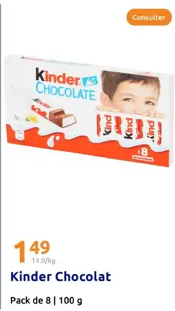 Action KINDER Chocolat offre