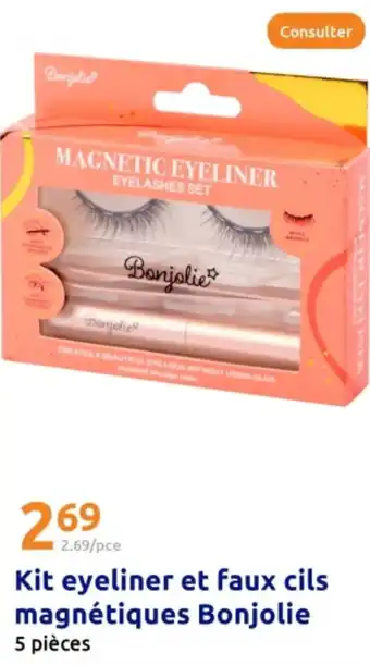 Action Kit eyeliner et faux cils magnétiques Bonjolie offre