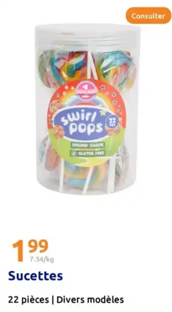 Action SWIRL POPS Sucettes offre