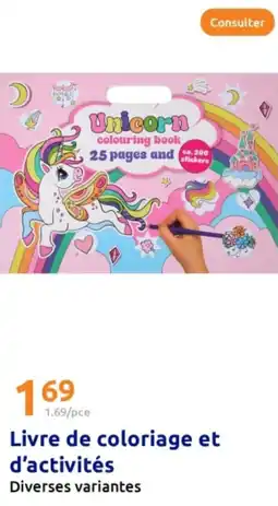 Action Livre de coloriage et d'activités offre