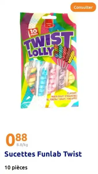 Action Sucettes Funlab Twist offre