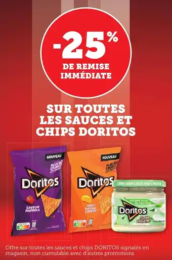 Bi1 Sur toutes les sauces et chips doritos offre