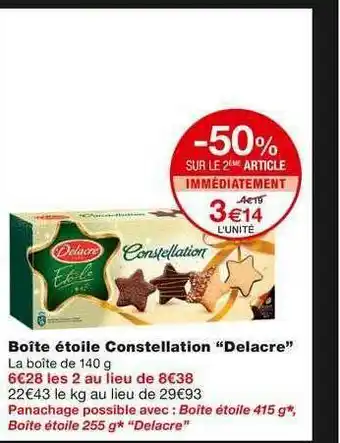 Monoprix Boîte étoile Constellation offre