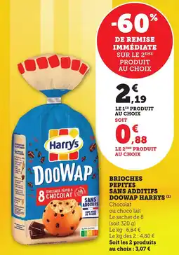 Bi1 Brioches pépites sans additifs doowap harrys offre