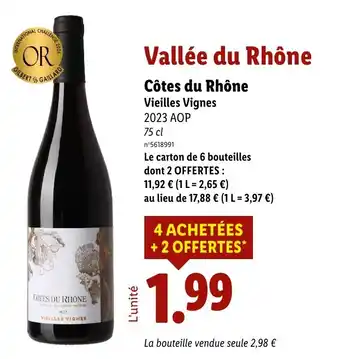 Lidl Côtes du Rhône offre