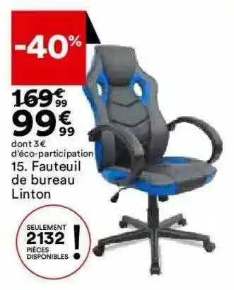 BUT Fauteuil De Bureau Linton offre
