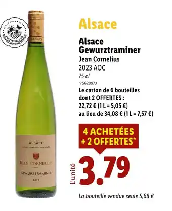 Lidl Alsace Gewurztraminer offre