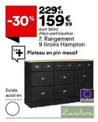 BUT Rangement 9 Tiroirs Hampton offre
