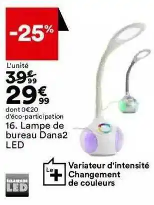 BUT Lampe De Bureau Dana2 Led offre
