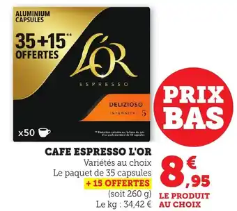 Bi1 Cafe espresso l'or offre