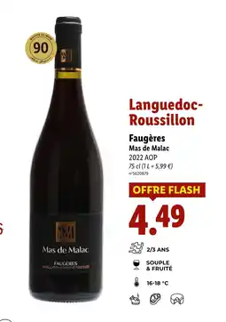 Lidl Languedoc- Roussillon Faugères Mas de Malac offre