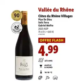 Lidl Vallée du Rhône Côtes du Rhône Villages offre