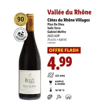 Lidl Vallée du Rhône Côtes du Rhône Villages offre