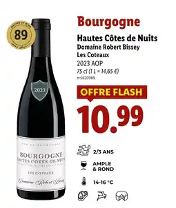 Lidl Bourgogne Hautes Côtes de Nuits Domaine Robert Bissey offre