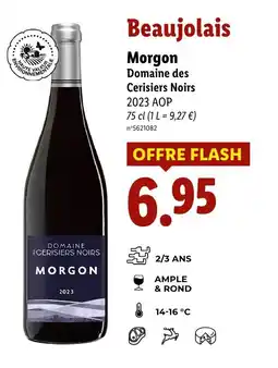 Lidl Beaujolais Morgon Domaine des Cerisiers Noirs offre