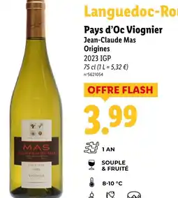 Lidl Languedoc-Roussillon Pays d'Oc Viognier offre