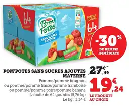 Bi1 Pom'potes sans sucres ajoutes materne offre