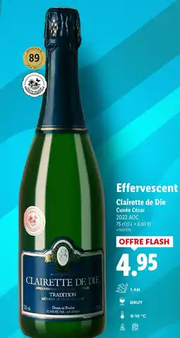 Lidl Effervescent Clairette de Die Cuvée César 2022 AOC offre