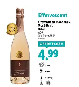 Lidl Effervescent Crémant de Bordeaux Rosé Brut Balard offre