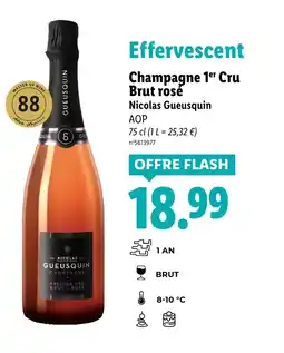 Lidl Champagne 1er Cru Brut rosé Nicolas Gueusquin offre