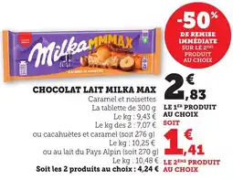 Bi1 Chocolat lait milka max offre